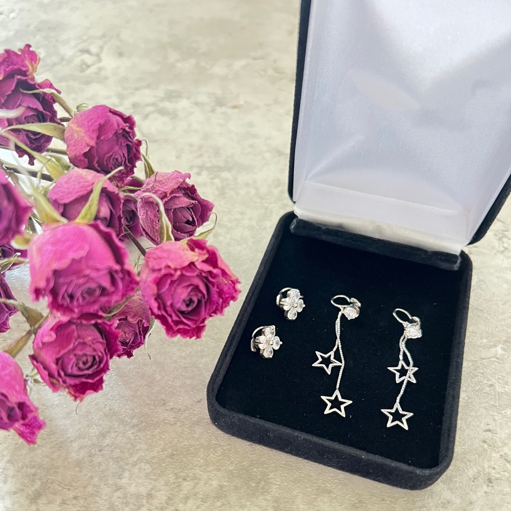 925 Sliver earning with clips